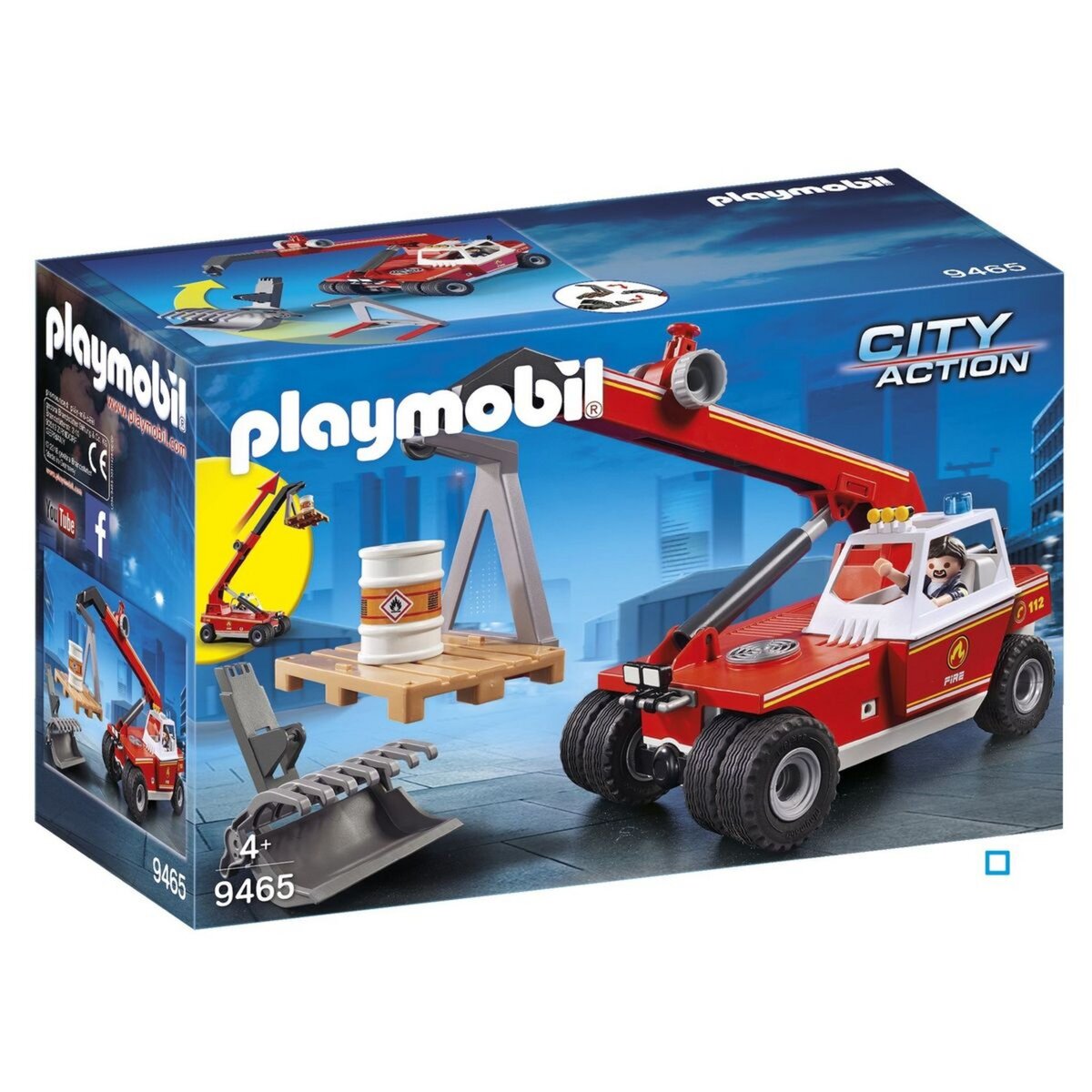 PLAYMOBIL 9465 - City Action - Pompier véhicule et bras téléscopique