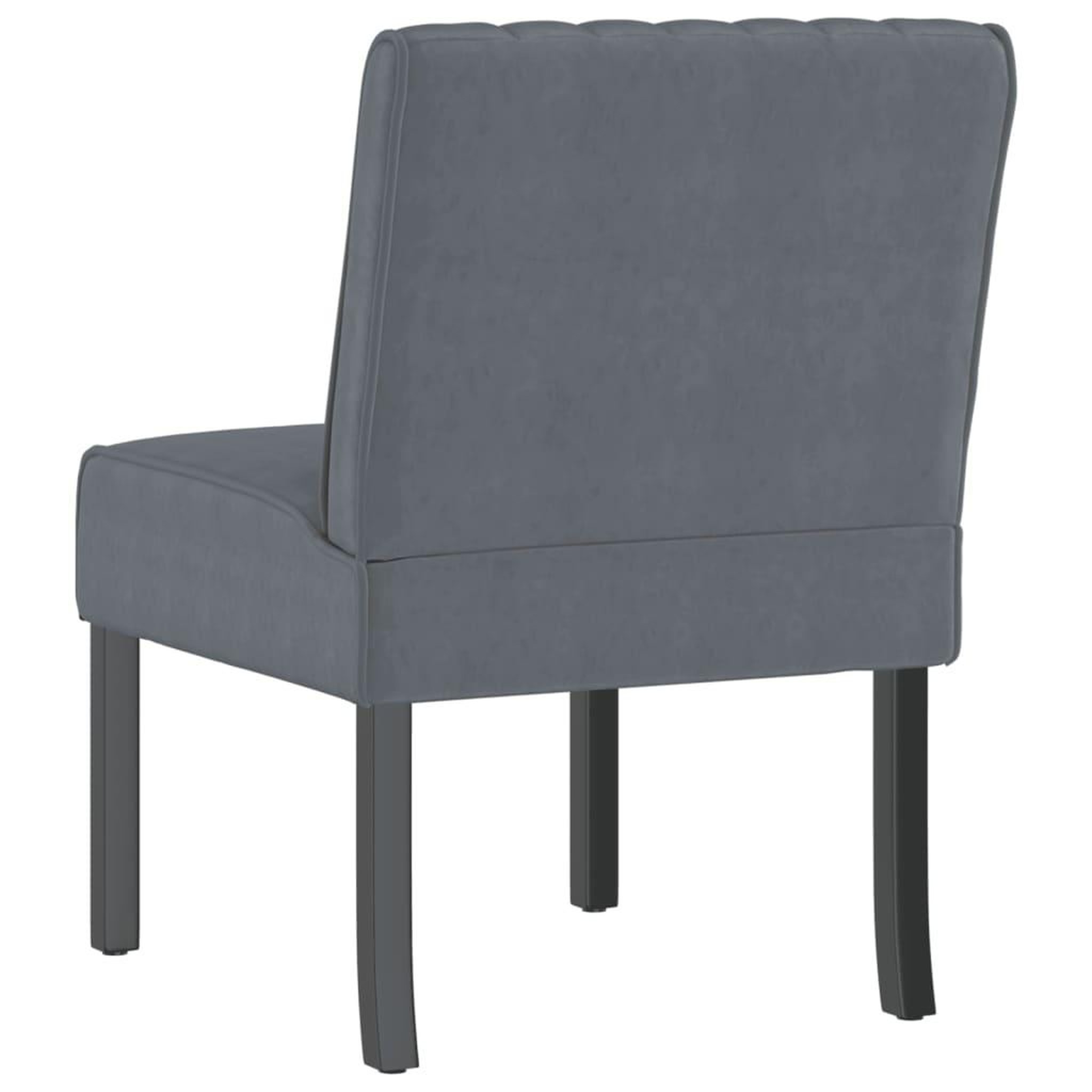 Voir la diapositive 5 : VIDAXL Fauteuil sans accoudoirs gris fonce velours