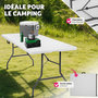 Voir la diapositive 5 : tectake Table de camping pliable blanc