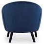 Voir la diapositive 2 : Paris Prix Fauteuil Scandinave Velours  Lopy  79cm Bleu