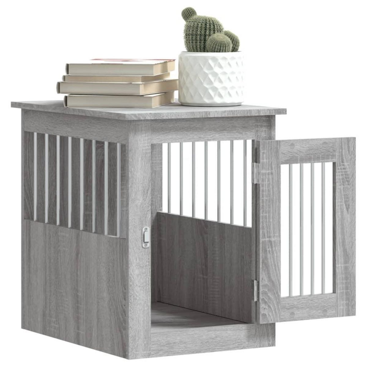 VIDAXL Meuble de cage pour chiens sonoma gris 45x62x59 cm