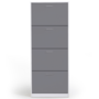 Voir la diapositive 3 : ID MARKET Meuble à chaussures 24 paires KLARK blanc 4 portes gris clair