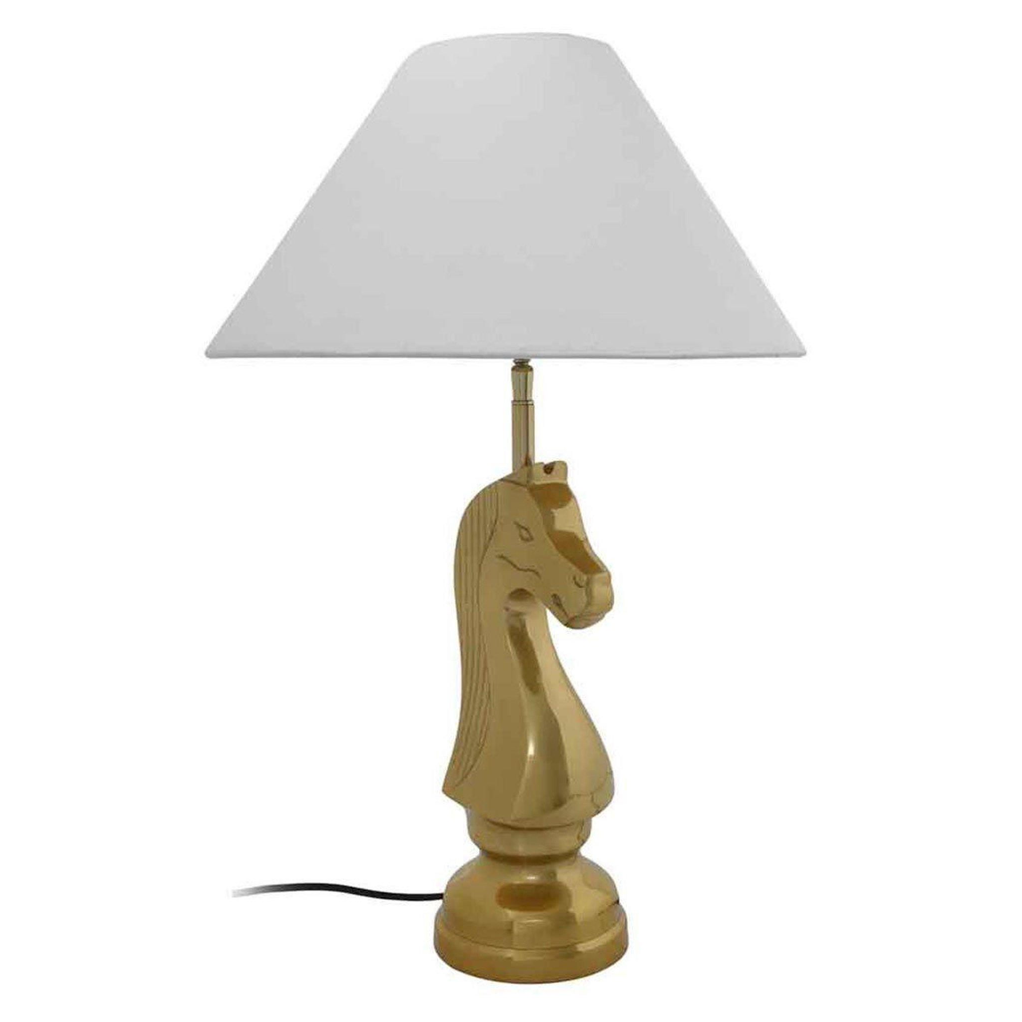 Paris Prix Lampe à Poser Vintage  Shah  62cm Blanc & Or
