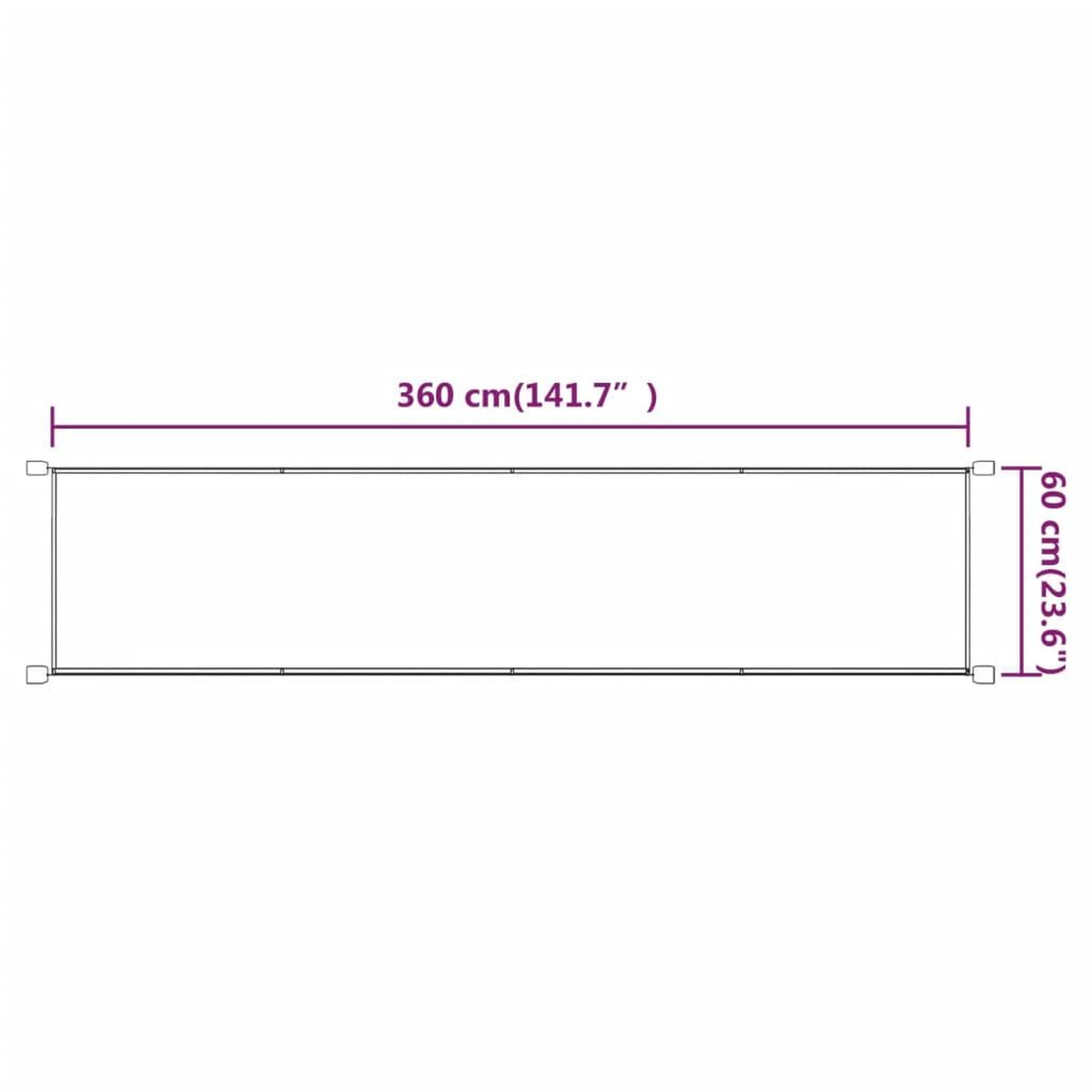 Voir la diapositive 6 : VIDAXL Auvent vertical Terre cuite 60x360 cm Tissu oxford