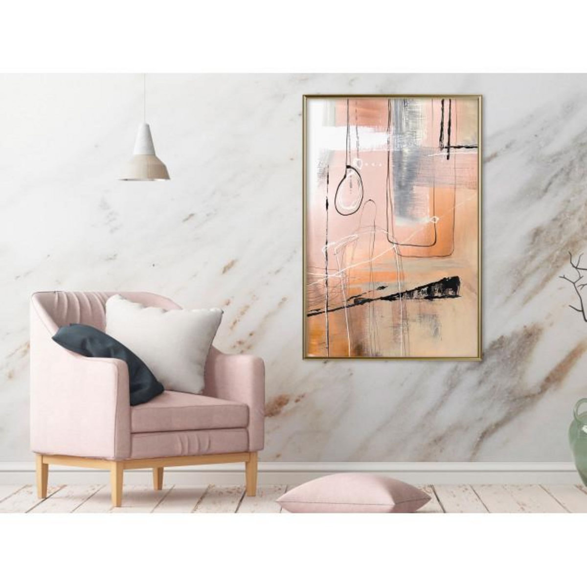 Paris Prix Affiche Murale Encadrée  Pastel Abstraction