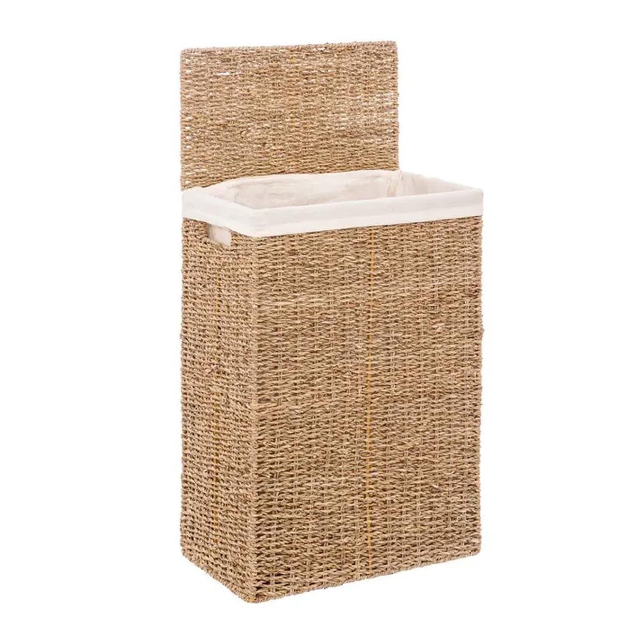 Voir la diapositive 2 : FIVE Panier à linge en osier  seagrass  55cm naturel