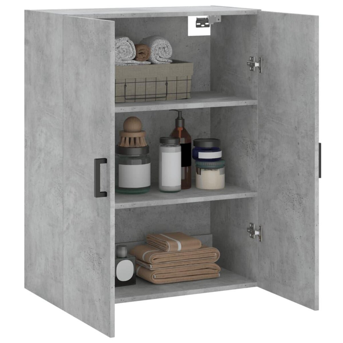 VIDAXL Armoire murale gris beton 69,5x34x90 cm