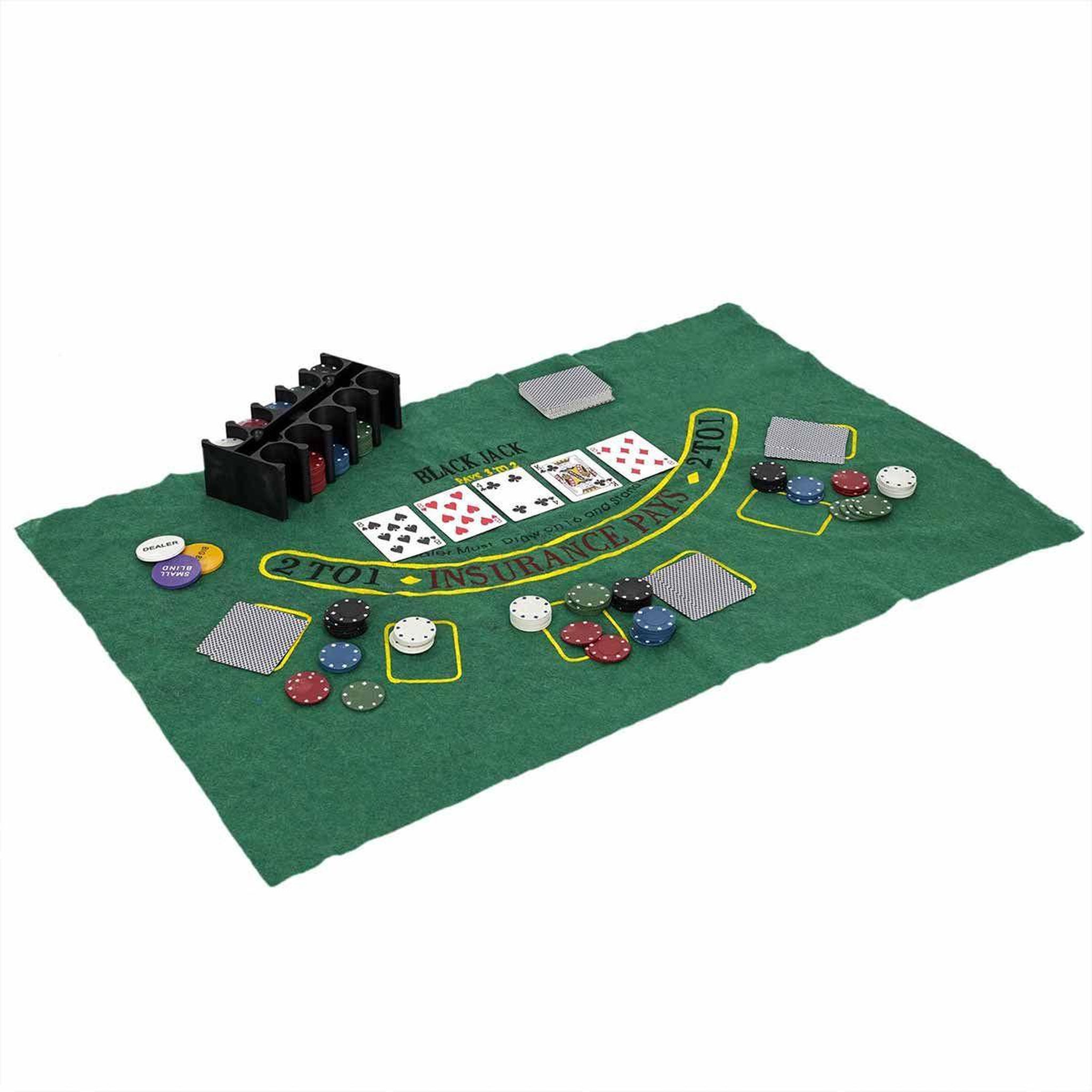 MISTER GADGET Jeu de Poker  200 Jetons  90cm Vert