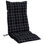 Voir la diapositive 5 : VIDAXL Coussins de chaise a dossier haut lot de 4 motif carreaux noir