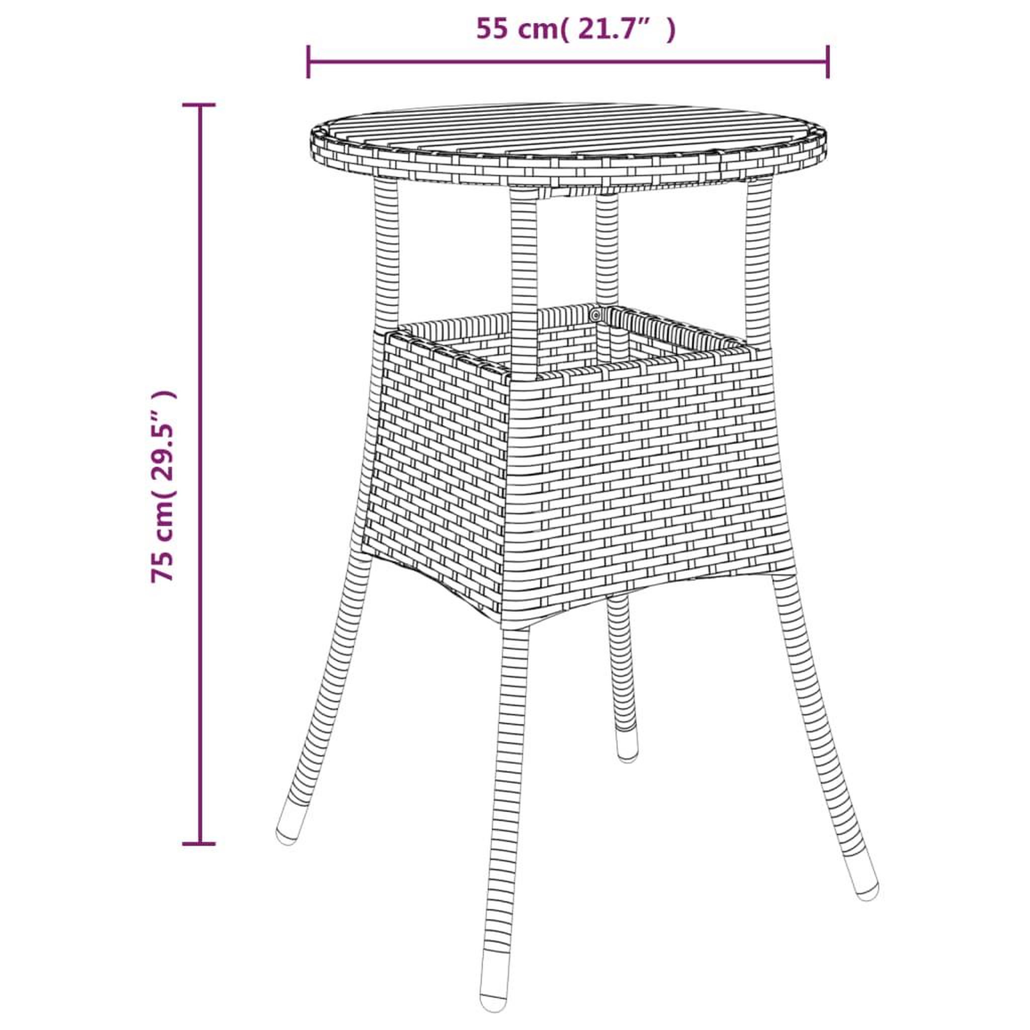 Voir la diapositive 6 : VIDAXL Ensemble de bistro de jardin 5 pcs coussins gris poly rotin