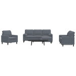 VIDAXL Ensemble de canapes 4 pcs avec coussins et traversins velours