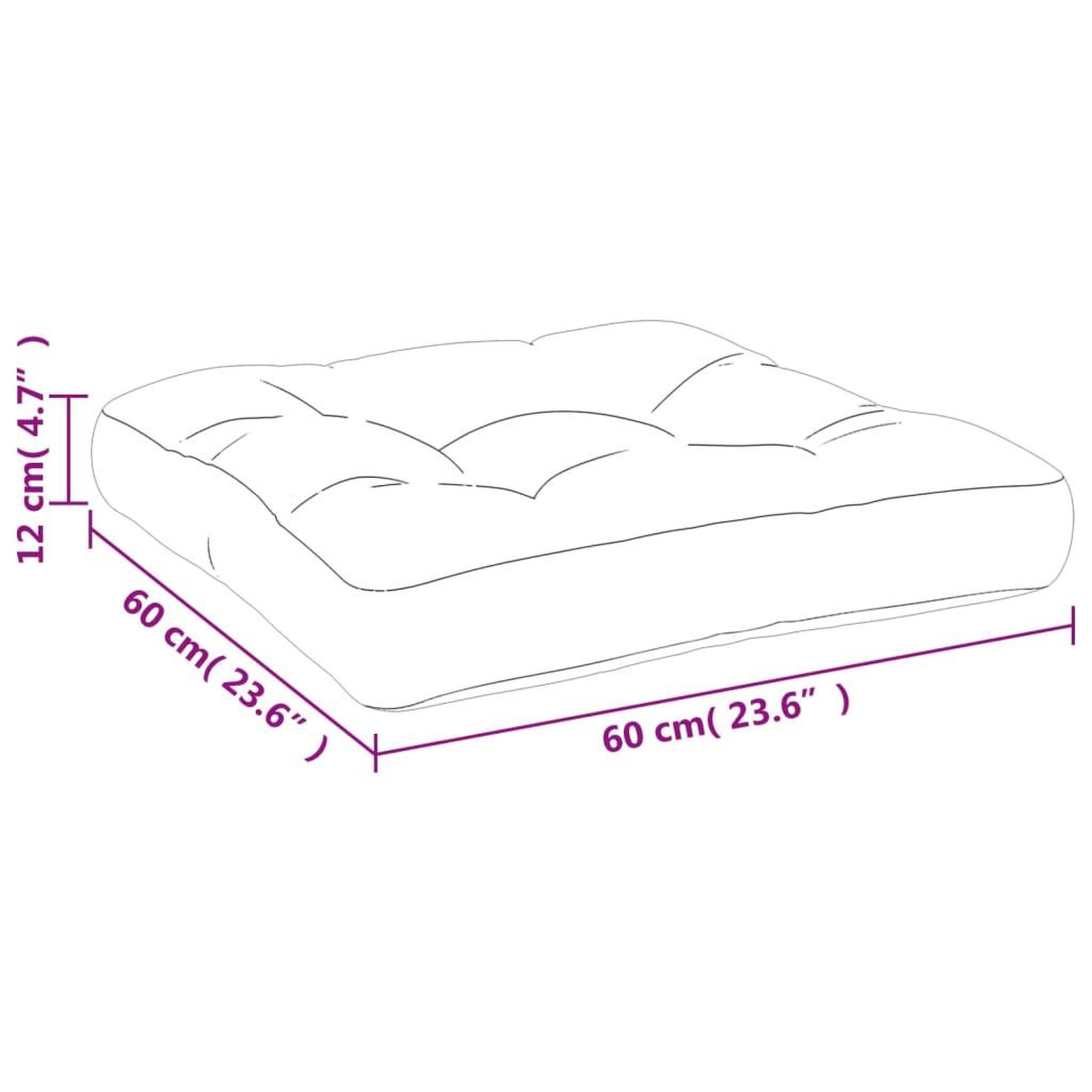 Voir la diapositive 6 : VIDAXL Coussin de palette motif de feuilles 60x60x12 cm tissu