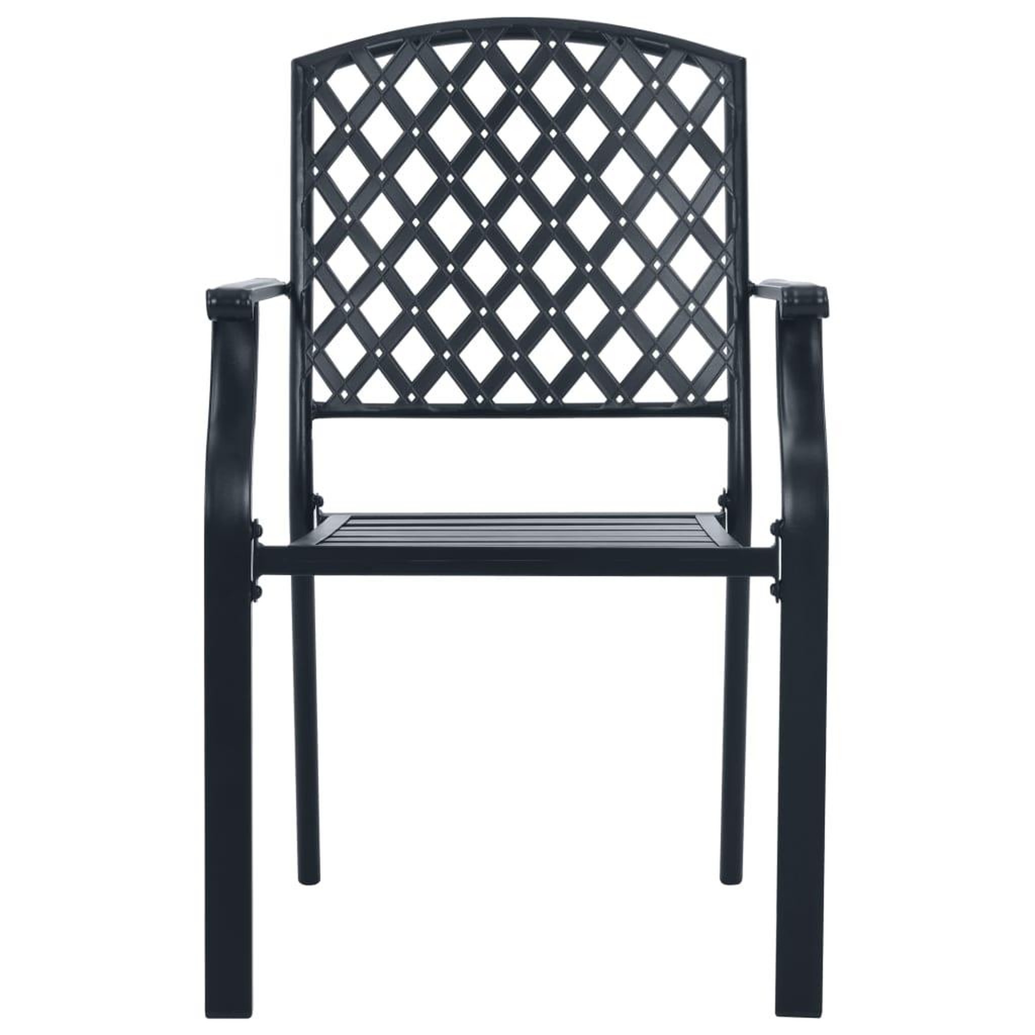 Voir la diapositive 5 : VIDAXL Ensemble de chaises de jardin empilables 3 pcs anthracite