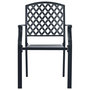 Voir la diapositive 5 : VIDAXL Ensemble de chaises de jardin empilables 3 pcs anthracite