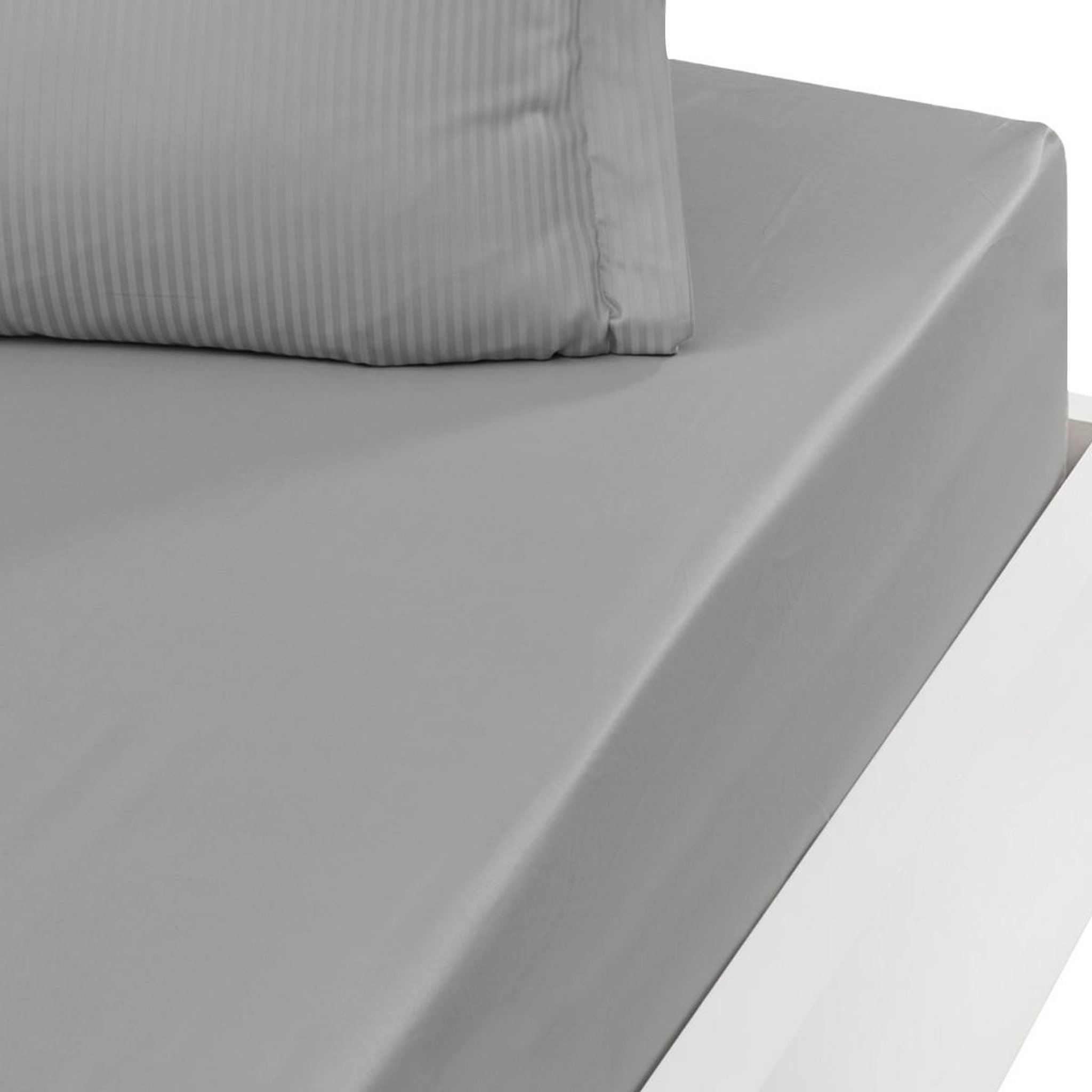 Voir la diapositive 1 : Sensei Maison Drap housse uni satin de coton bonnet 40 cm VERSALUXE PLUS