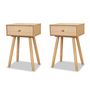 Voir la diapositive 2 : VIDAXL Table de chevet 2 pcs Bois de pin massif 40 x 30 x 61 cm Marron