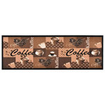 VIDAXL Tapis de cuisine lavable Marron cafe 60x300 cm