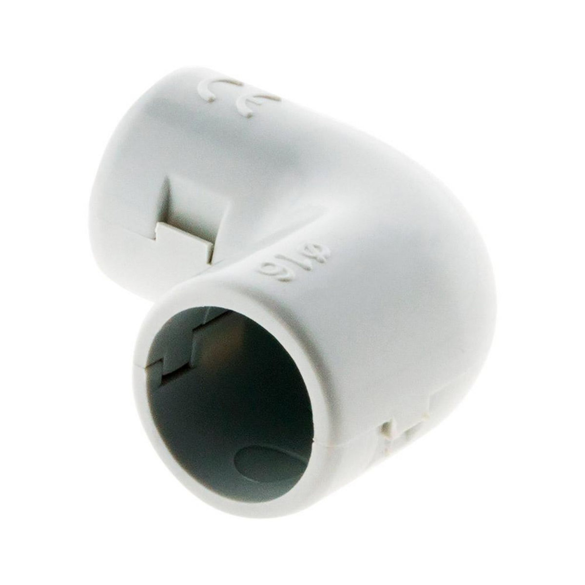 ZENITECH Équerre pour conduits Ø16mm gris  lot de 3