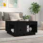 Voir la diapositive 1 : VIDAXL Table basse Noir 60x61x32,5 cm Bois massif de pin