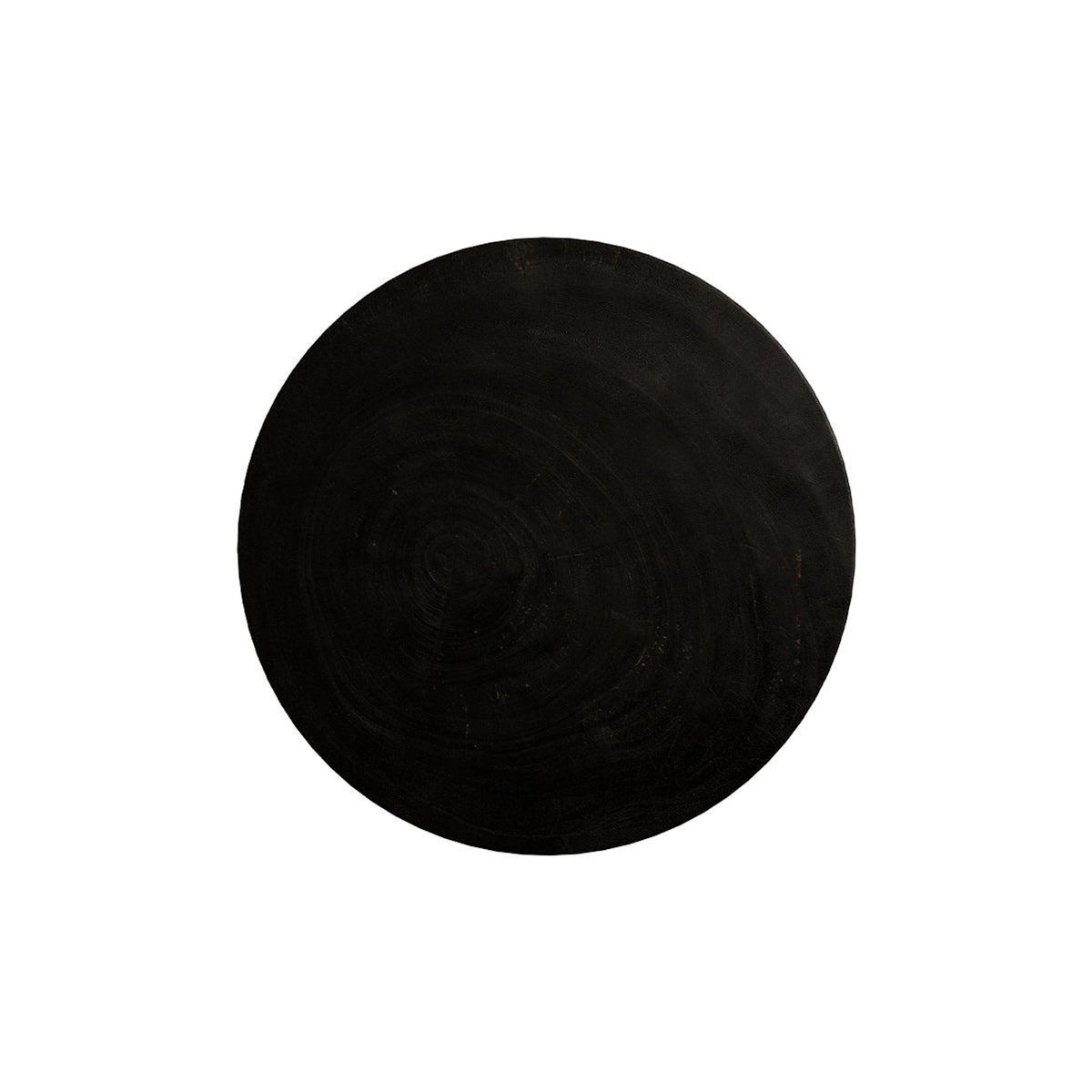 MAISON PAVANE Table d'appoint noire en bois de suar D40 cm-Lowa