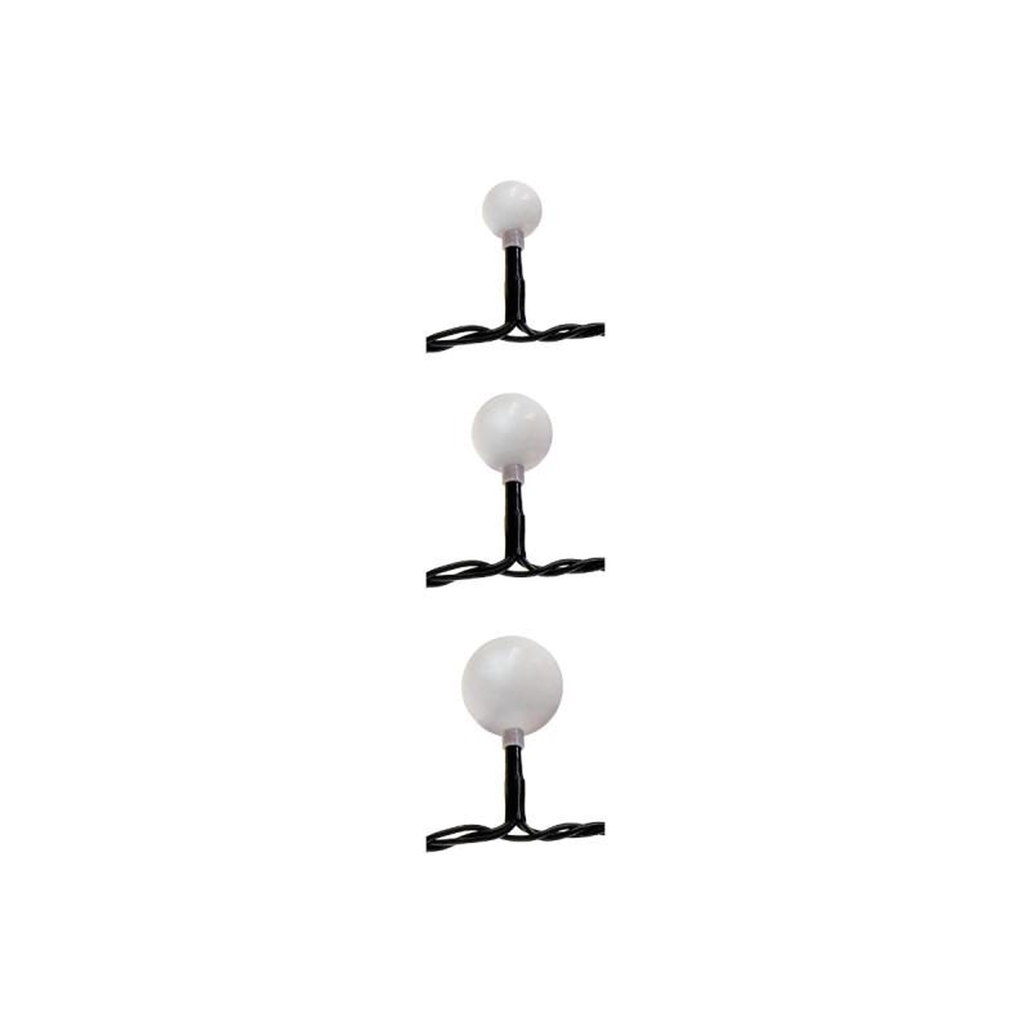 Voir la diapositive 3 : EDM Guirlande lumineuse sphérique EDM - style guinguette - lumière chaude - 120 ampoules LED - 14 m - 7