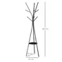 HOMCOM Porte-manteau trépied design contemporain branches étagère + 9 patères dim. 45L x 45l x 180H cm métal noir
