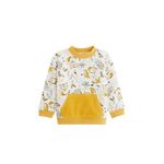 Petit Béguin Sweat-shirt bébé en molleton Petit Loup. Coloris disponibles : Jaune