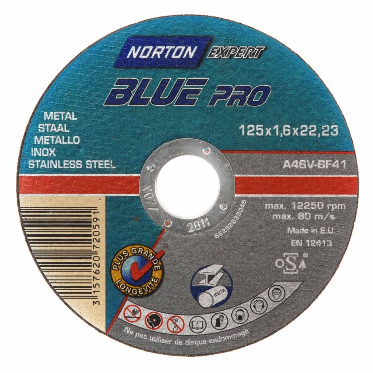 Norton Disque métal pour métal NORTON, Diam.125 mm
