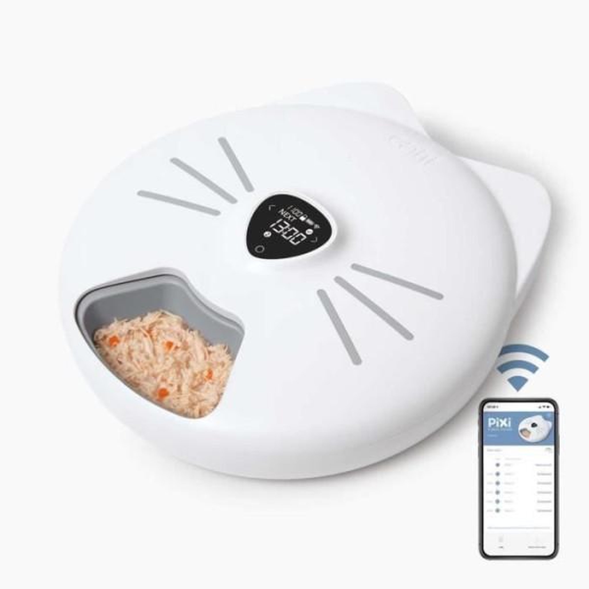 MARKET24 Distributeur de repas pour chat connecté - CATIT - PIXI SMART - 6 x 170ml - Ecran tactile LCD - Avec Blocs réfrigérants