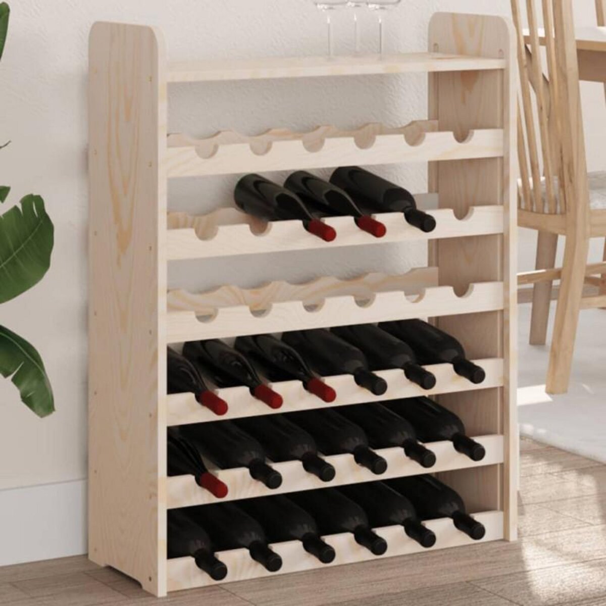 VIDAXL Casier à vin et panneau supérieur 67,5x25x87 cm bois pin massif