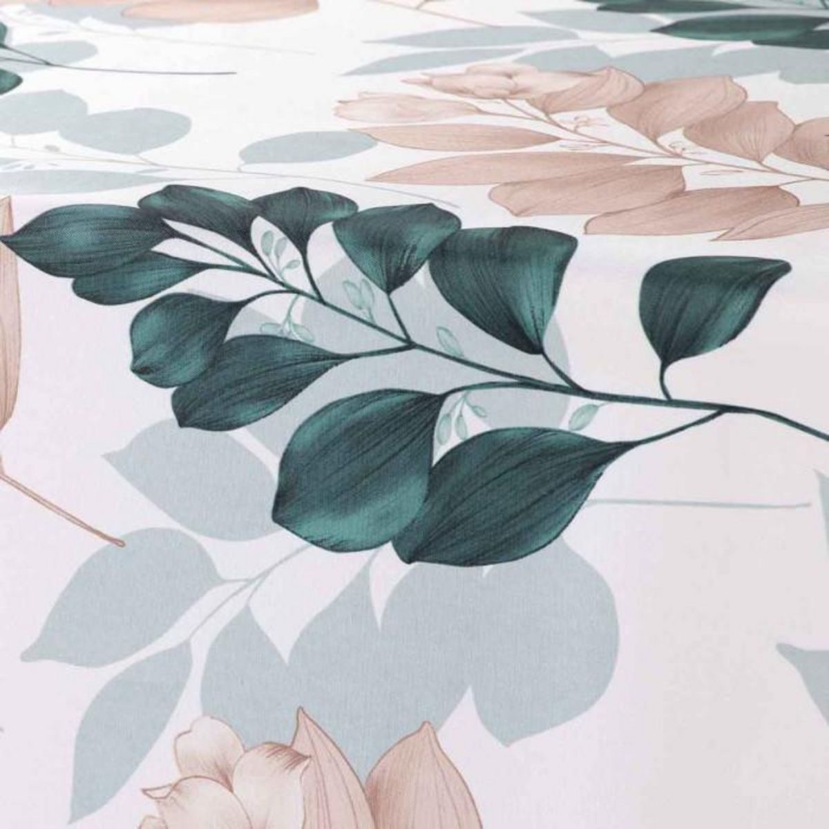 Paris Prix Nappe Imprimée  Belline  150x240cm Blanc & Émeraude