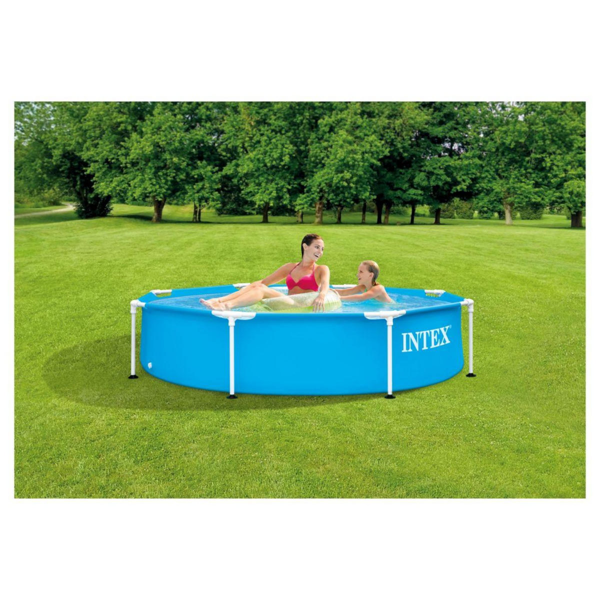 INTEX Piscine tubulaire ronde - 244cm - METAL FRAME