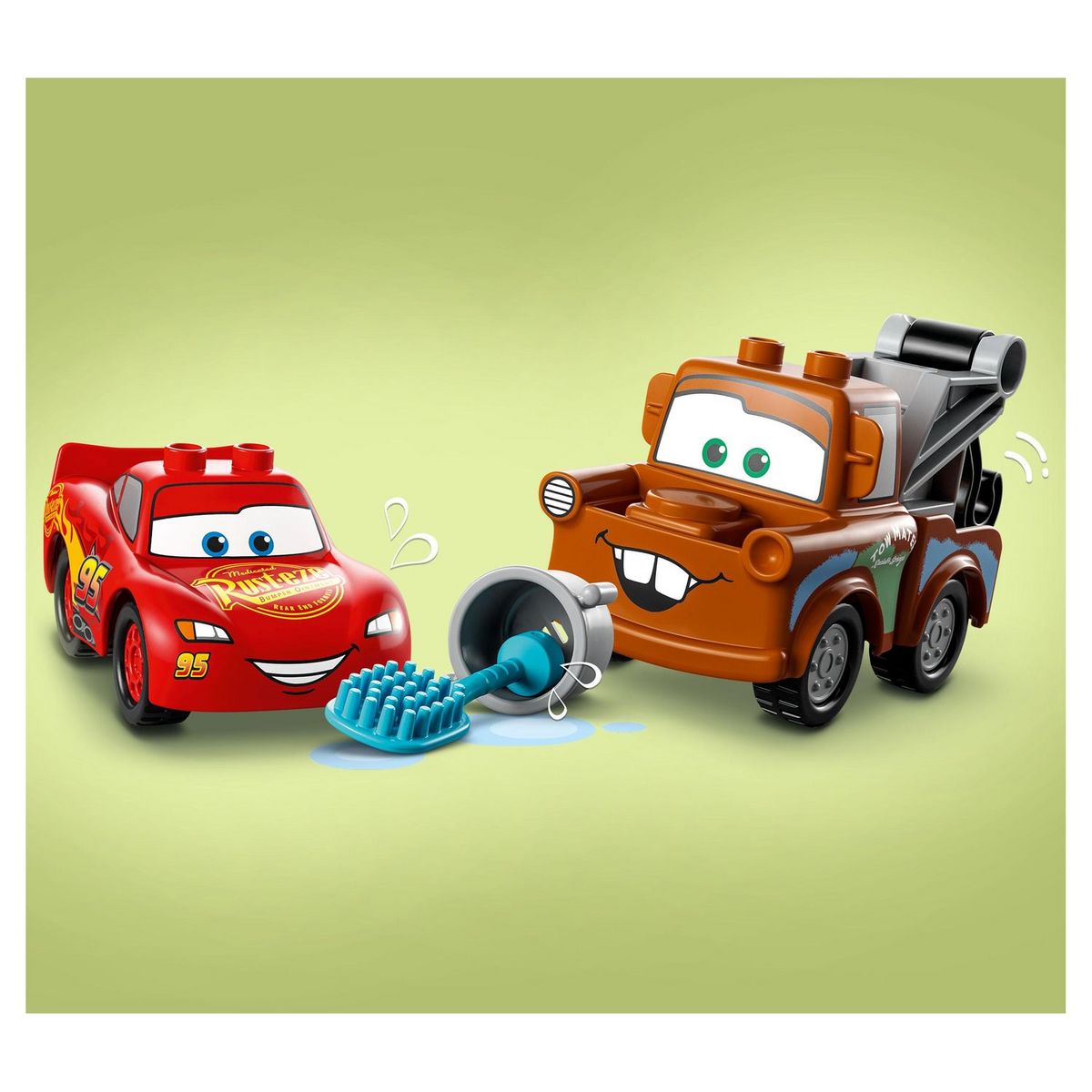 LEGO Duplo 10996 La station de lavage avec Flash Mc Queen et Martin, Jouet avec Voitures, Garçons et Filles 2 Ans