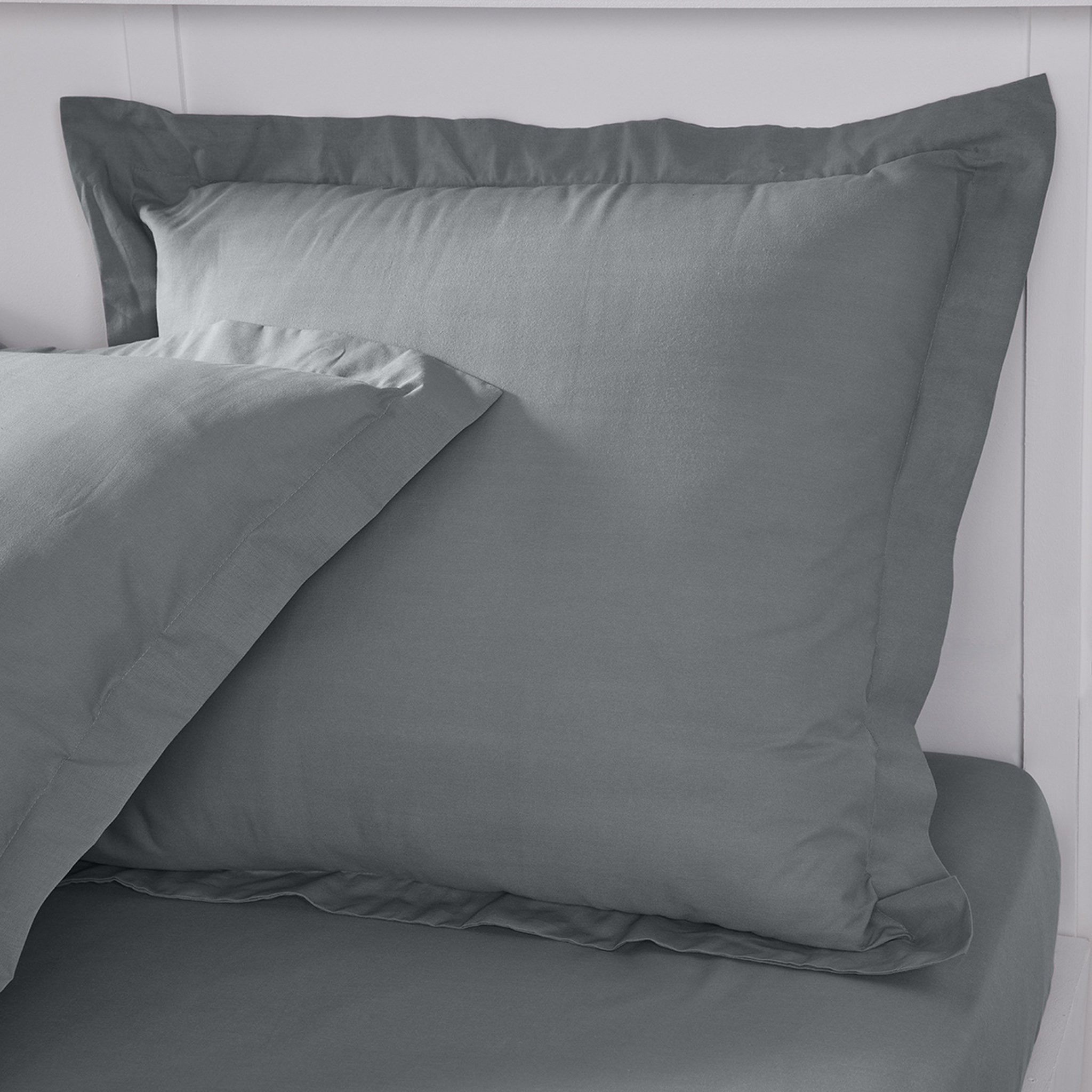 Voir la diapositive 1 : TODAY Taie d'oreiller unie en Coton 57 fils ORGANIC 