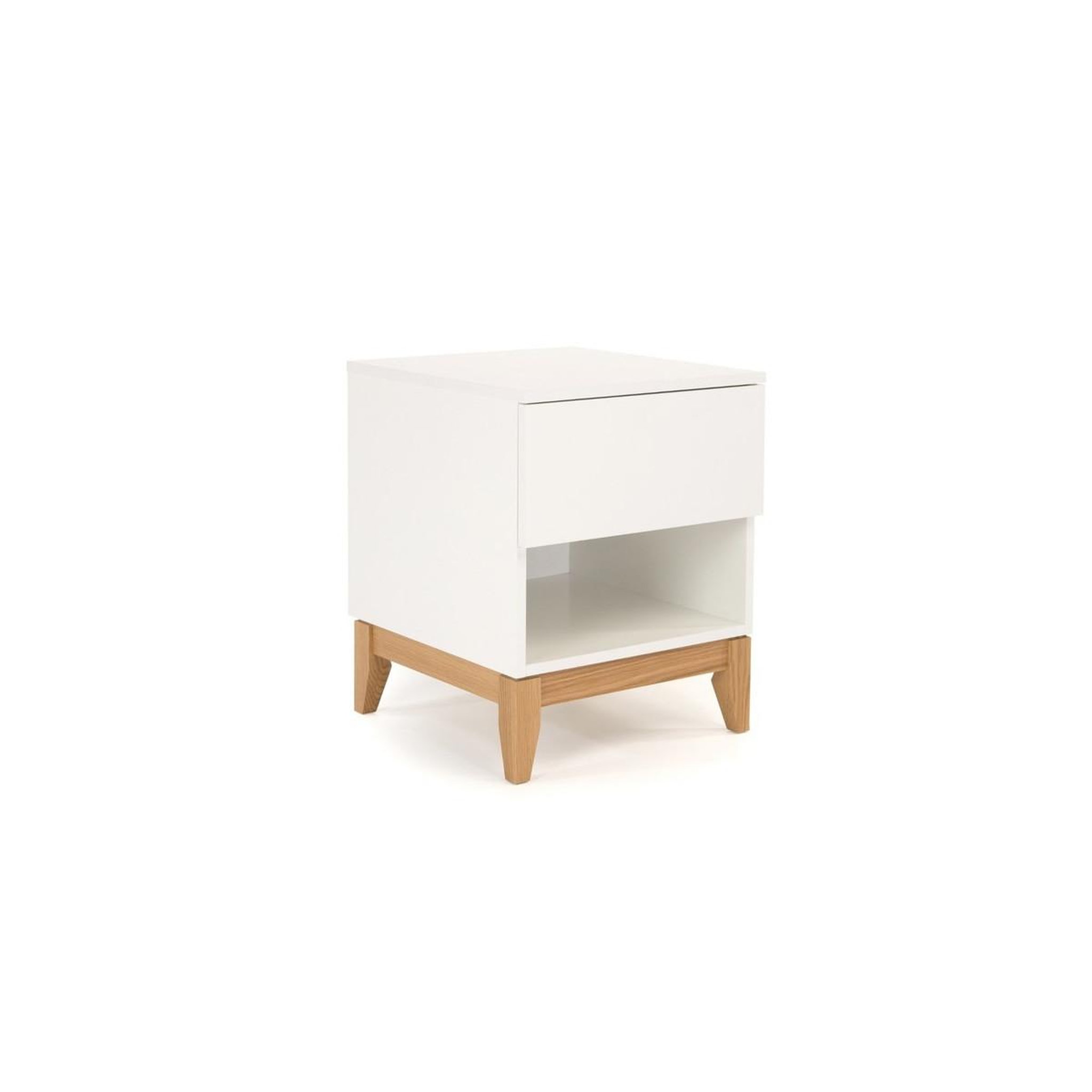 Voir la diapositive 3 : Paris Prix Table de chevet design  blanco  55cm blanc