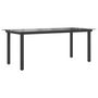 Voir la diapositive 2 : VIDAXL Table de jardin Noir 190x90x74 cm Aluminium et verre