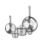 ELO Ensemble de 2 Poêles de cuisson 24 et 32 cm et 2 faitouts 12 et 20 cm Elo Profi Citrin
