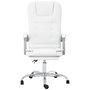 Voir la diapositive 3 : VIDAXL Fauteuil de massage inclinable de bureau Blanc Similicuir