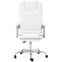 Voir la diapositive 3 : VIDAXL Fauteuil de massage inclinable de bureau Blanc Similicuir