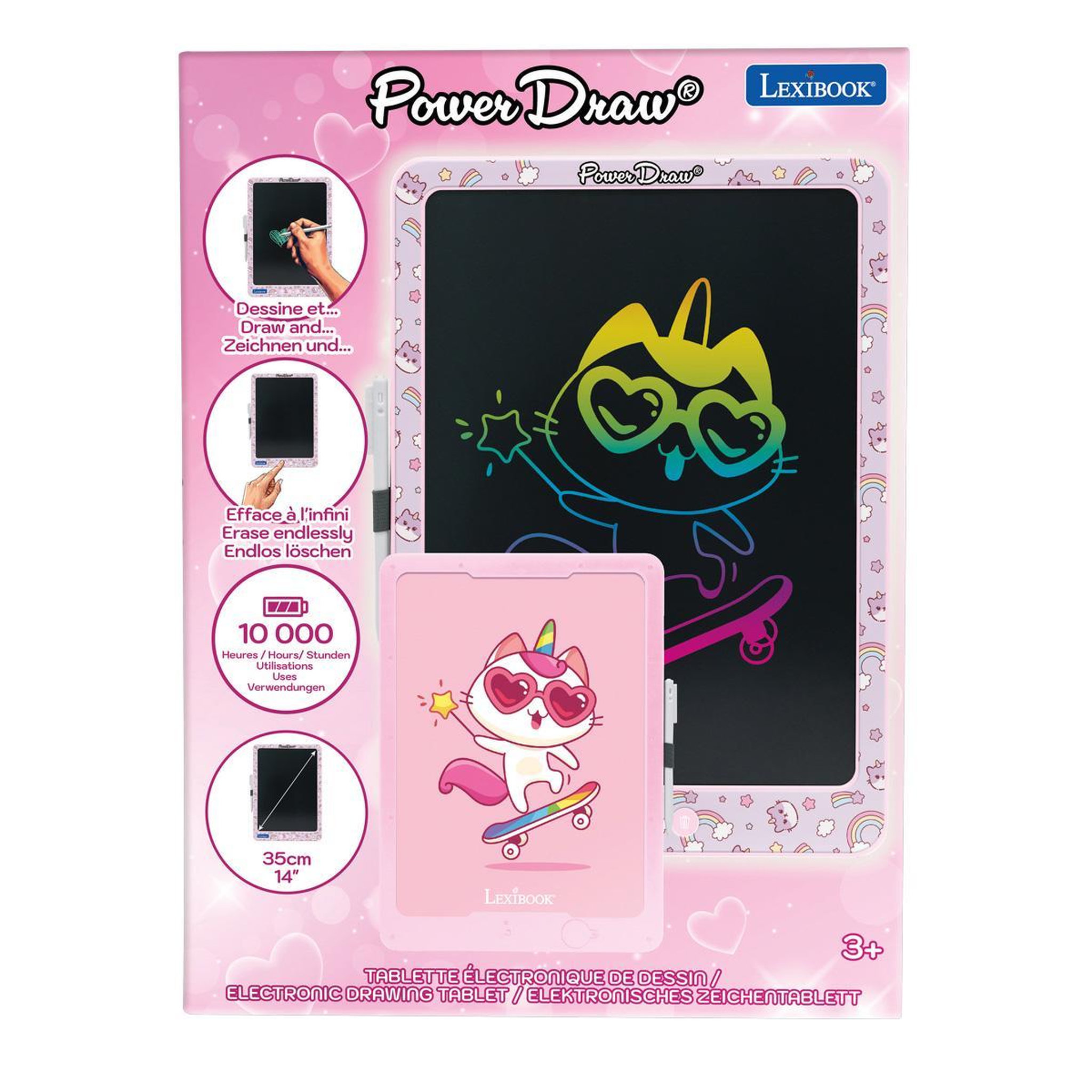 Voir la diapositive 3 : Lexibook Tablette à Dessins e-ink multicolore