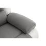 Voir la diapositive 9 : Fauteuil relax électrique pu blanc + tissu gris HELENA
