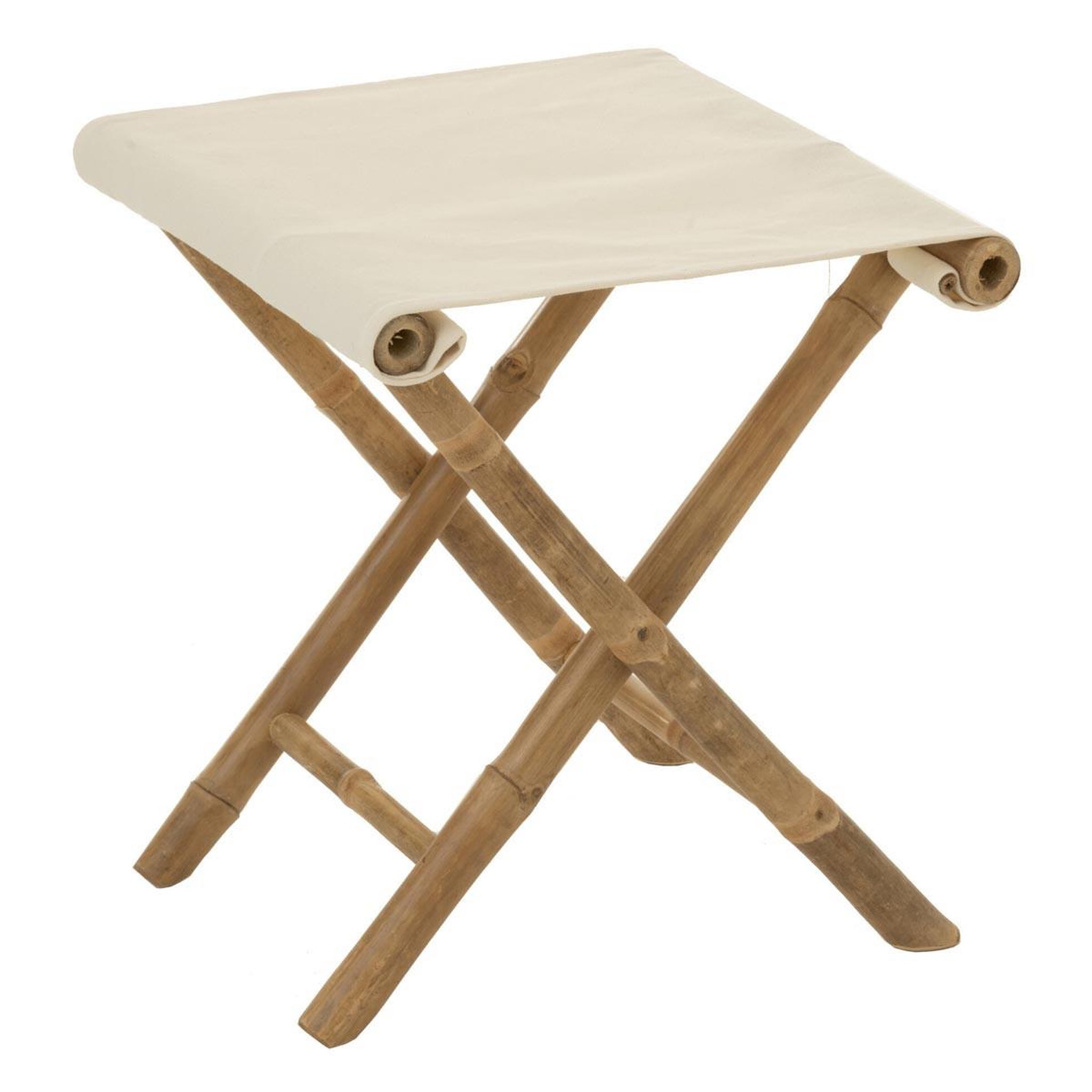 Voir la diapositive 1 : J-LINE Tabouret pliable bambou  stool  42cm naturel