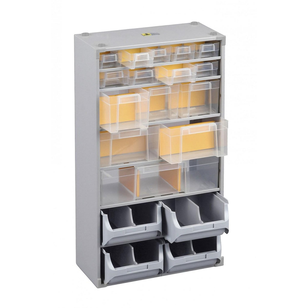 CENTRALE BRICO Casier à vis acier 19 tiroirs, H. 56 x l. 30 x P. 16.5 cm