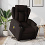 Voir la diapositive 1 : VIDAXL Fauteuil inclinable de massage electrique Marron fonce Tissu