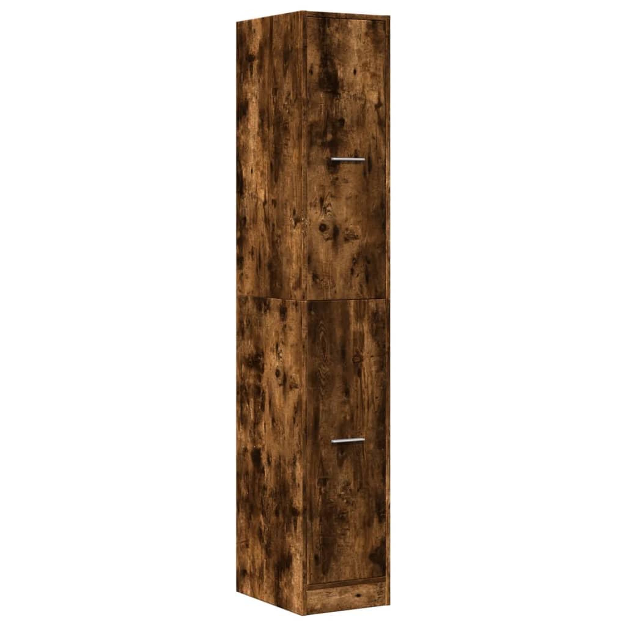 Voir la diapositive 3 : VIDAXL Armoire d'apothicaire chene fume 30x41x174,5 cm bois ingenierie
