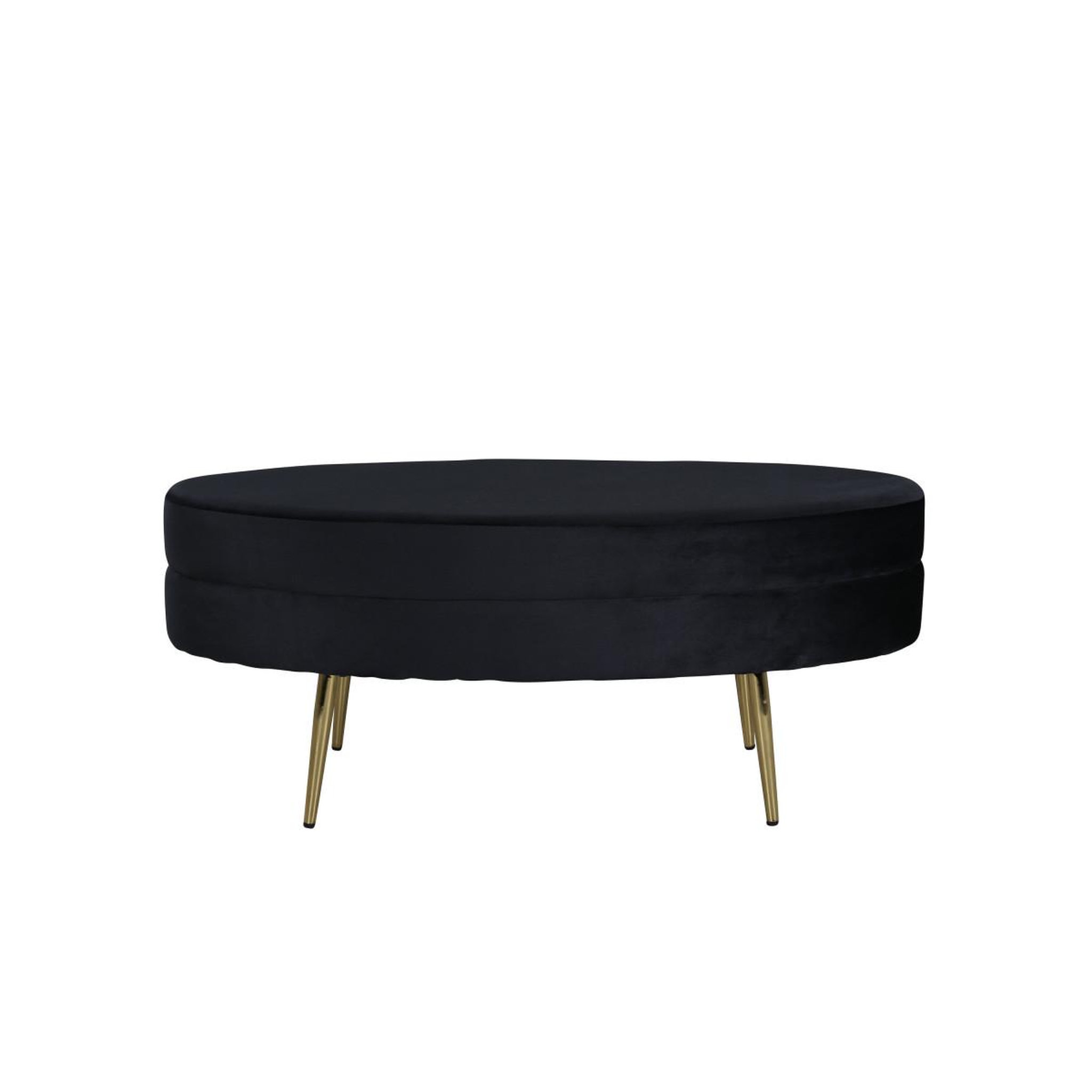 Voir la diapositive 2 : Paris Prix Pouf design en velours  otto  100cm noir