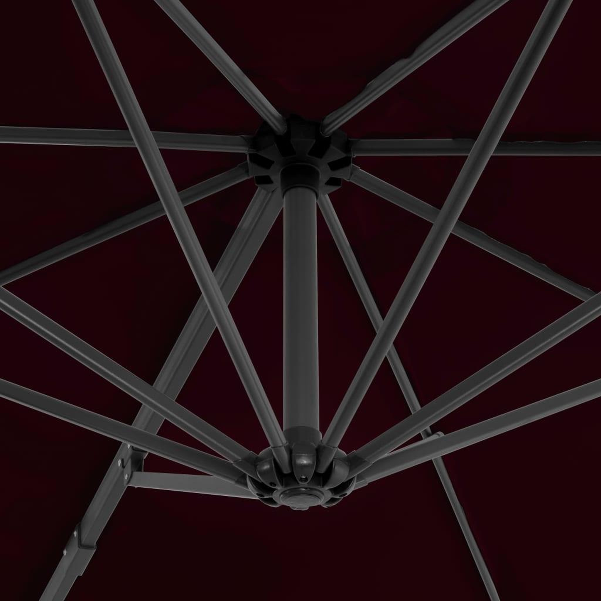 Voir la diapositive 5 : VIDAXL Parasol de jardin en porte-a-faux avec mat en aluminium rouge