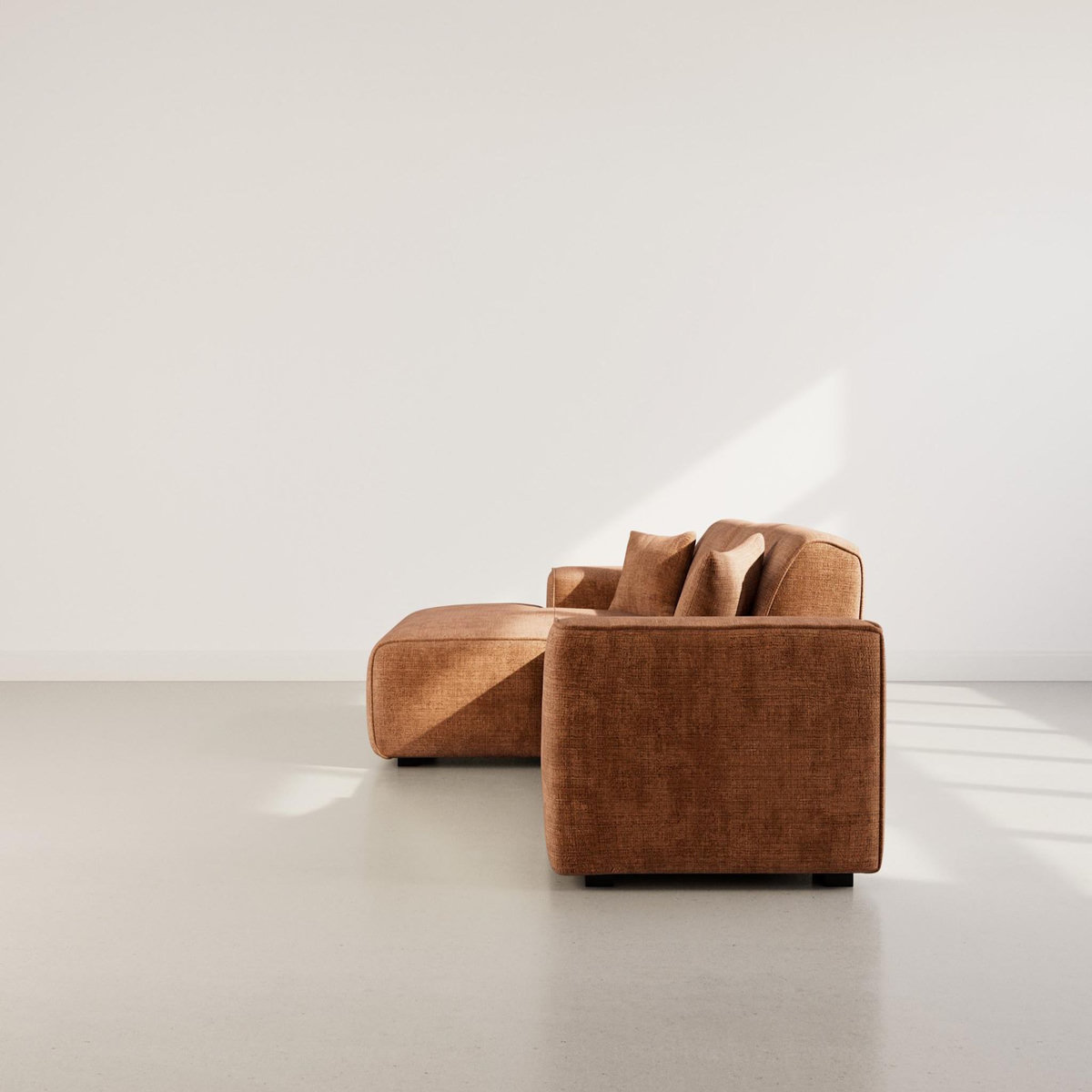 LISA DESIGN Lison - canapé d'angle gauche 4 places en velours texturé