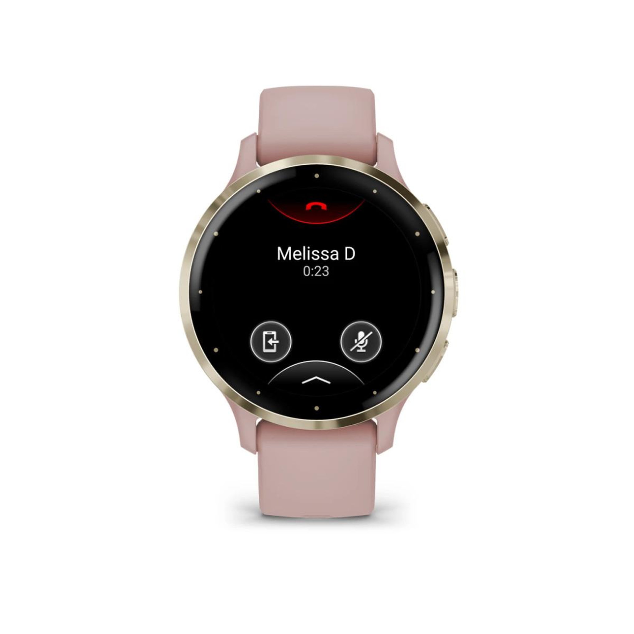 Voir la diapositive 3 : GARMIN Montre connectée Garmin Venu 3S 41mm en acier Soft Gold, boîtier rose et bracelet en silicone rose