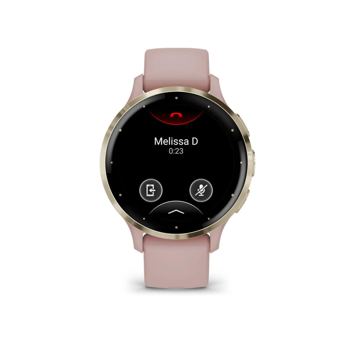 GARMIN Montre connectée Garmin Venu 3S 41mm en acier Soft Gold, boîtier rose et bracelet en silicone rose